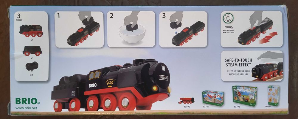 Дерев'яна залізниця Brio (Бріо) 33884 Паровоз із паром