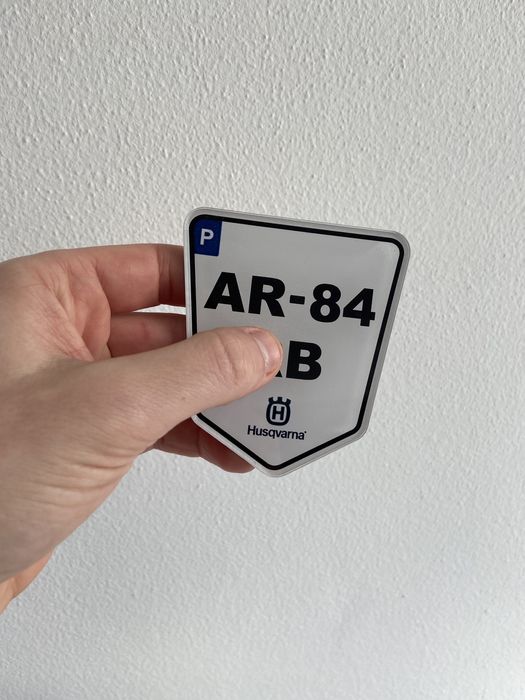 Matrícula Enduro em Acrílico Personalizada