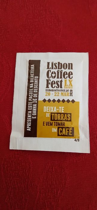 Pacote de açúcar Lisbon Coffee Fest