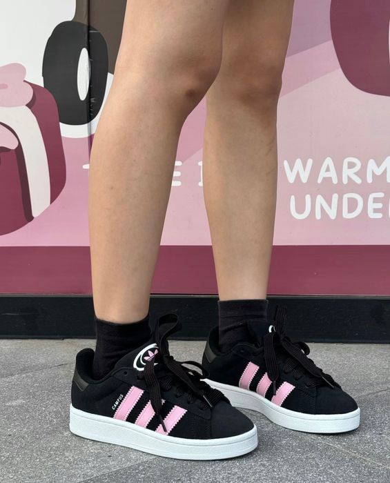 Adidas Campus 00s Black Pink | Чорні кросівки Adidas Campus | 37–42