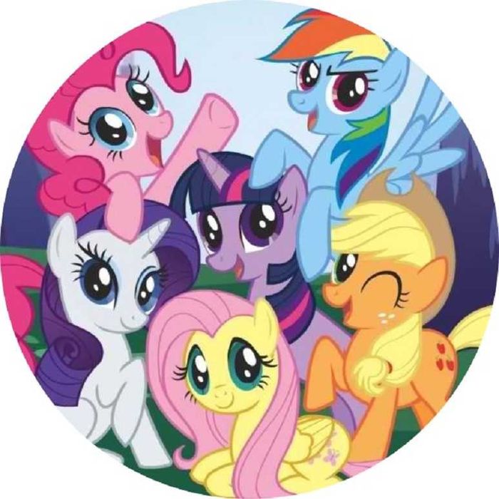 Opłatek na tort Urodziny Kucyk Pony Jednorożec