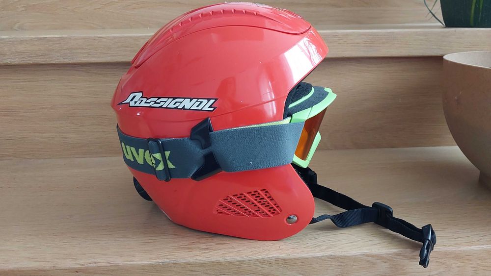 Kask narciarski i gogle dziecięce