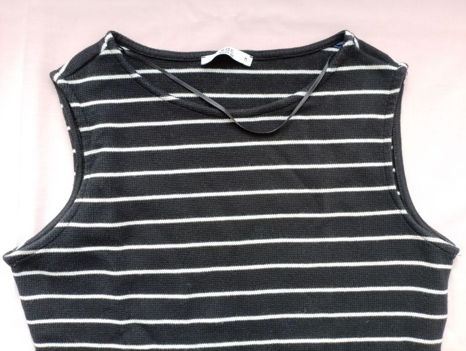 Sukienka tuba materiałowa w paski  edc