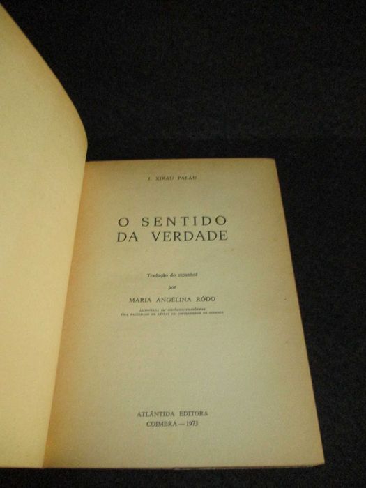 Livro O Sentido da Verdade J. Xirau Palau