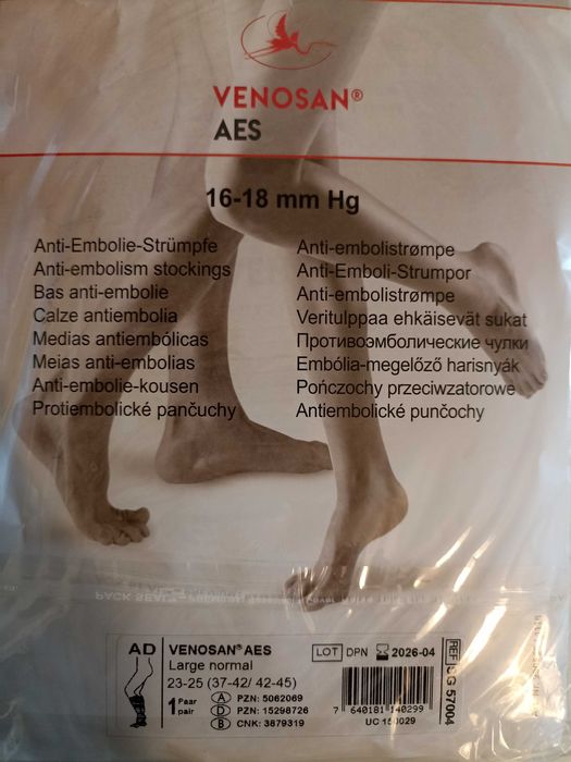 Pończochy medyczne uciskowe przeciwzatorowe Venosan