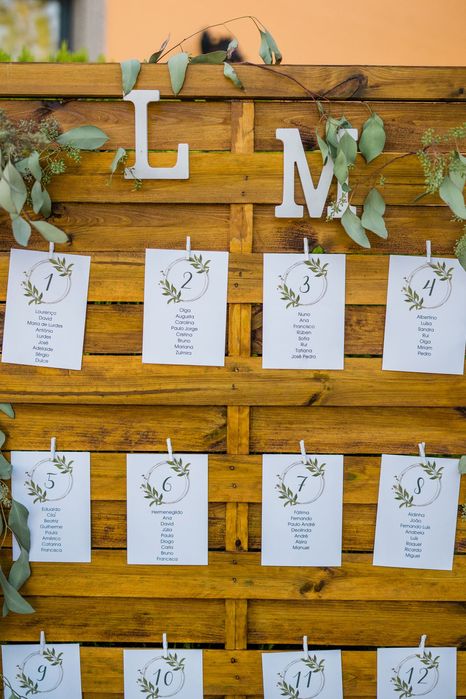 Wedding seating plan ou floreira