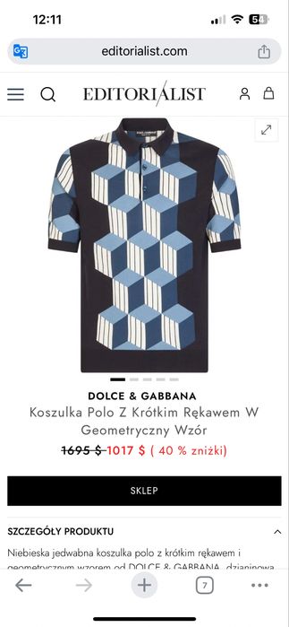 Jedwabne polo Dolce& Gabbana r. L