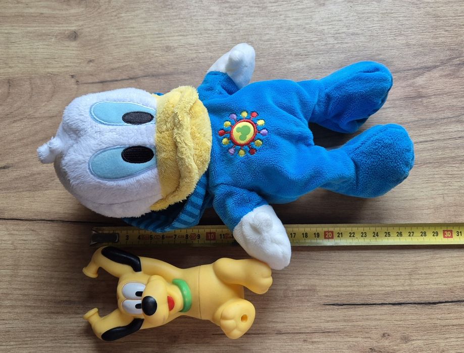 Maskotka kaczor Donald Duck Disney figurka retro piszczałka Pluto