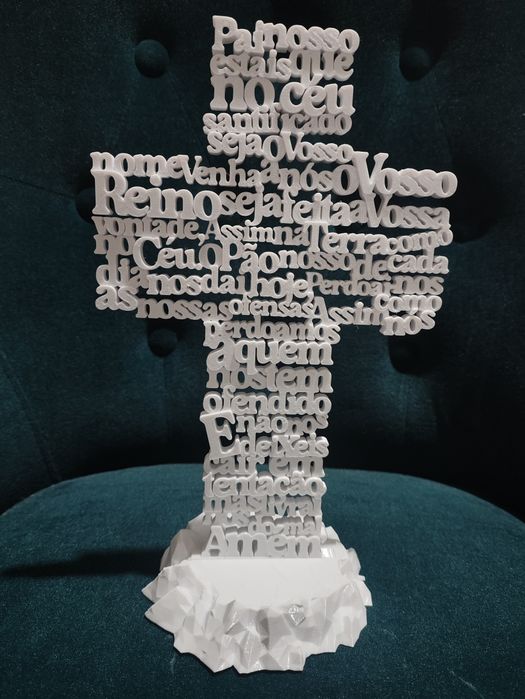 Cruz Pai Nosso em Impressão 3D