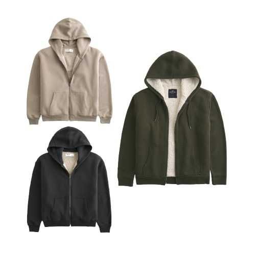 Худи на шерпе свитшот Hollister (Abercrombie & Fitch) L, XL Оригинал