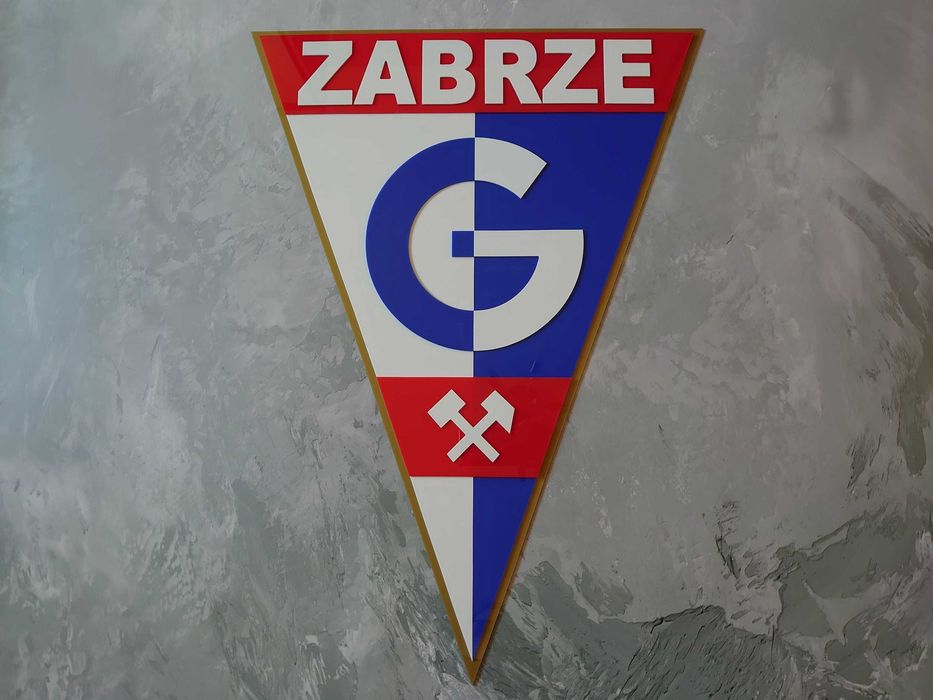 Górnik Zabrze herb na ścianę 80cm dla fana klubu jako prezent dla syna
