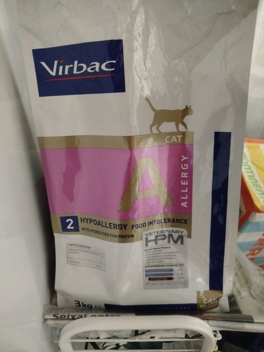 Ração Virbac A2 Hipolargenica salmão para gato