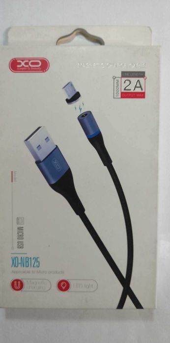 XO Kabel Magnetyczny Micro USB czarny 2A 1m czarny