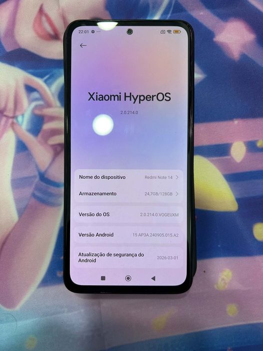 Vendo telemóvel Xiaomi note 14 desbloqueado 8GB de 128gb com carregador