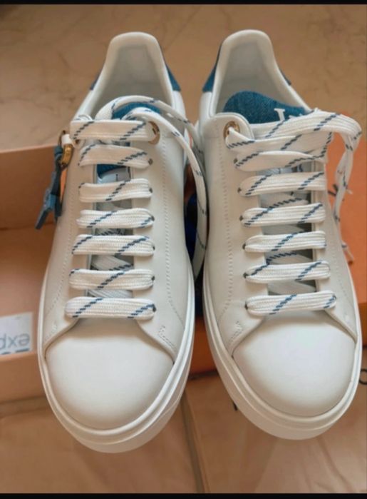 Louis Vuitton nowe, oryginalne, skórzane snikersy 38,5