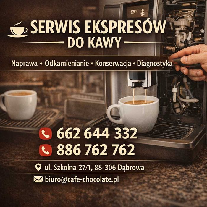 Serwis Naprawa Ekpresów do kawy Mogilno Dąbrowa Barcin Żnin i okolice