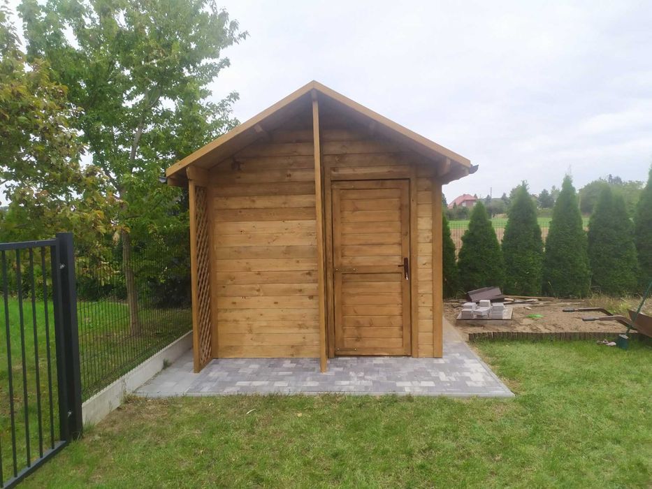 domek domki domek narzędziowy drewutnia
