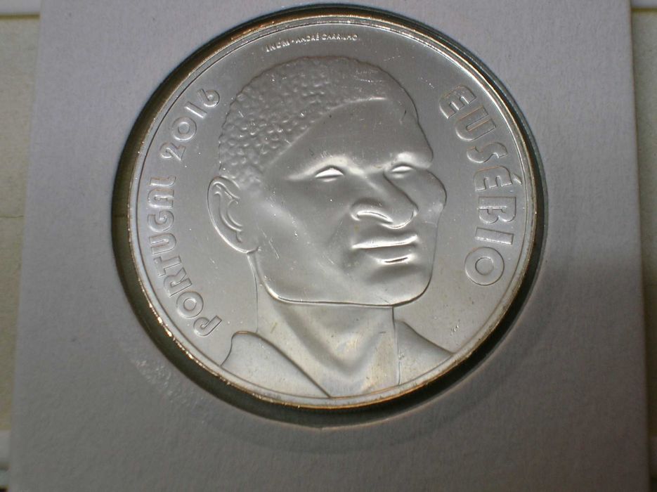 Moeda 7.50 euros / Eusébio / 2016 / Prata