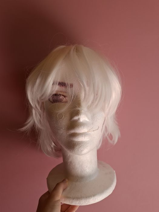 Biała Krótka Peruka Wig Cosplay