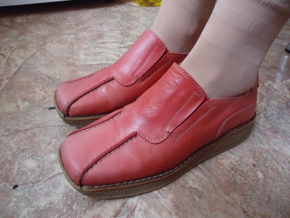 Туфли кожаные подростковые ручной работы