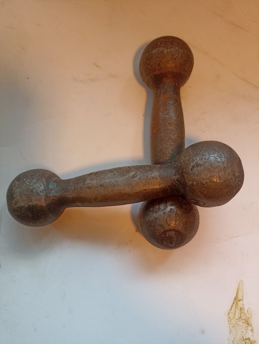 Гантели литые, чугунные СССР.