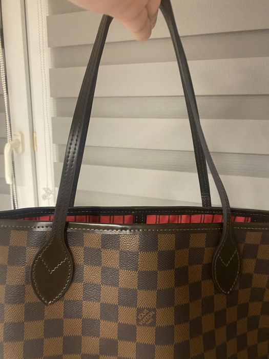 Louis vuitton Neverfull mm skóra naturalna