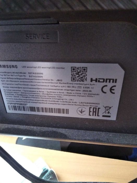 Монітор ігровий Samsung Odyssey G3 27" + кабелі живоення та HDMI