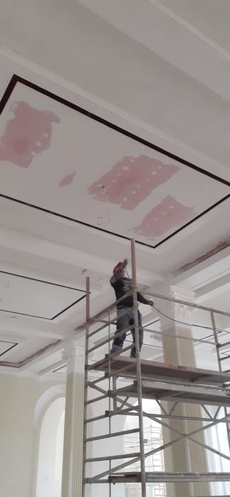 Szpachlowanie malowanie GK.