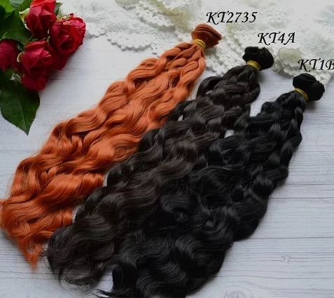 Волосы для куклы. кукол. Киев. 25см. Волнистые и Мокрые кудри.