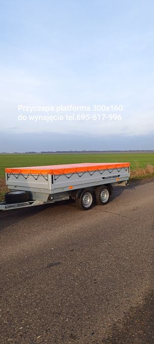 Przyczepa platforma przyczepka towarowa wypożyczalnia przyczep