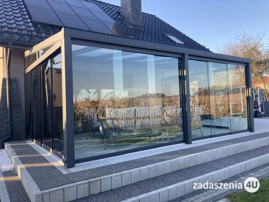Pergola Zadaszenie tarasu Ogród zimowy Pergola Szklane ściany lp