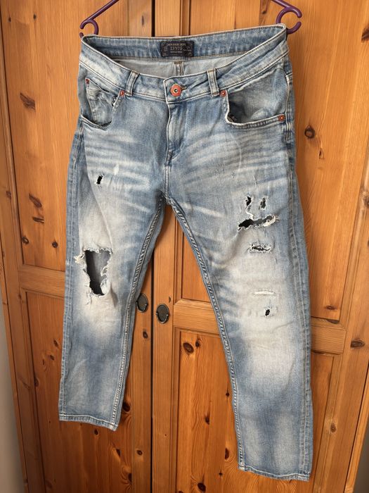 Jeansy z dziurami Zara r.M