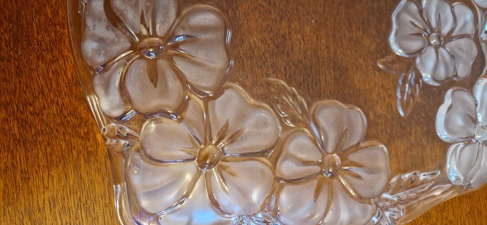 Szklana patera vintage