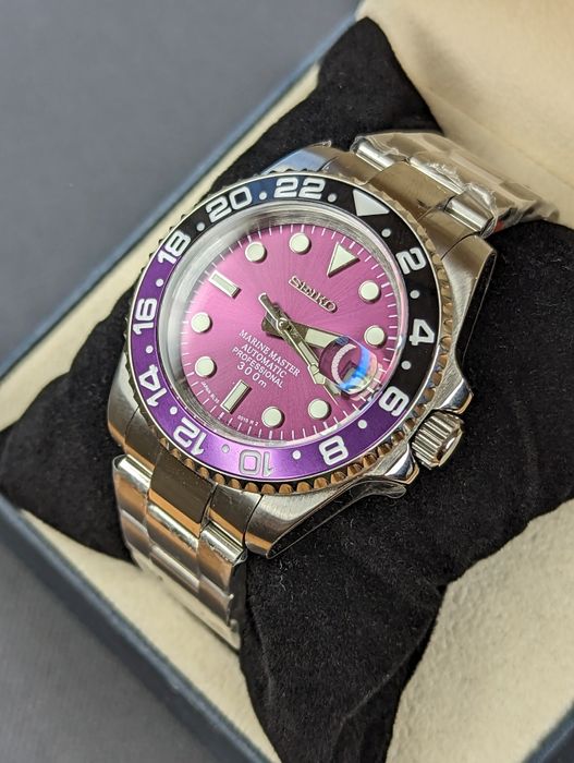 Seiko unicorn vel bakłażan mod piękny fiolet