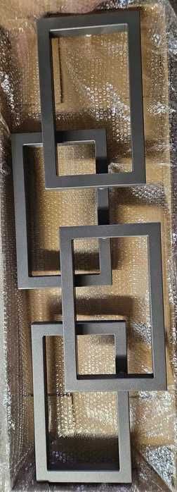 Grzejnik łazienkowy dekoracyjny 111x36 cm, czarny/biały/grafit + zawór