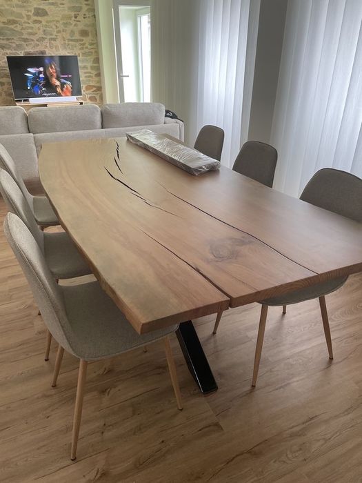 Mesa madeira rústica maciça - NOVA