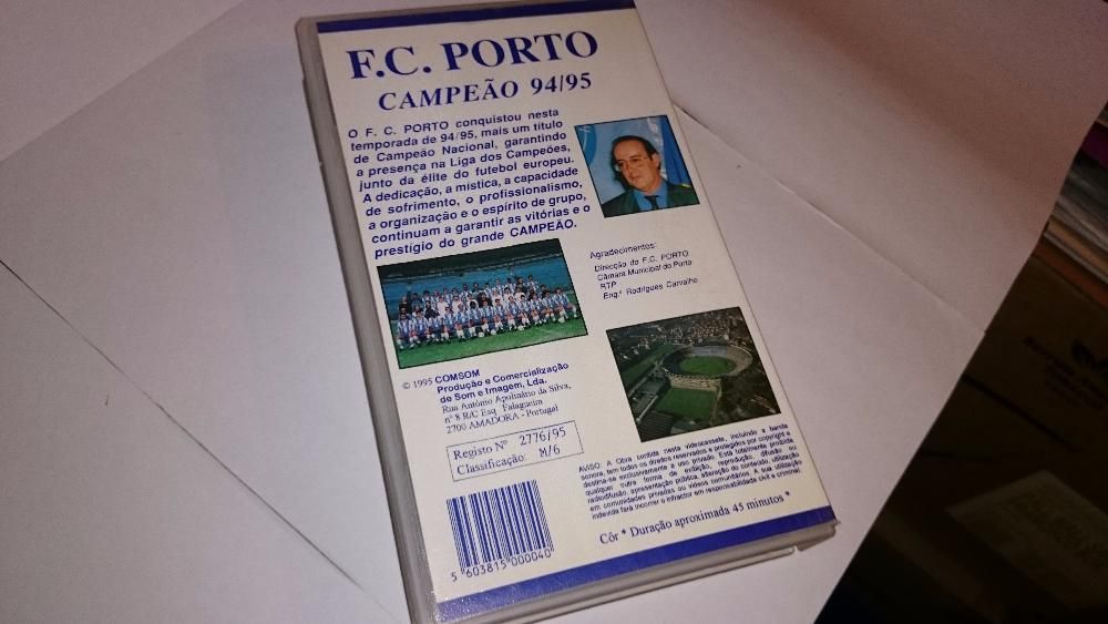 futebol clube do porto - campeão nacional 94/95 (o filme em vhs) raro