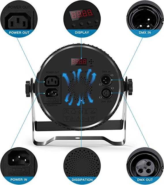 Reflektor Mocny PAR LED 14 x 10W RGBW Stroboskop Mix kolorów DMX Dużo