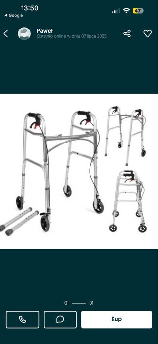Nowy chodzik inwalidzki