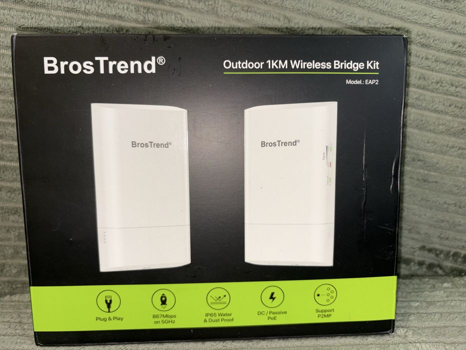 BrosTrend EAP2 WiFi міст 1км - новий комплект
