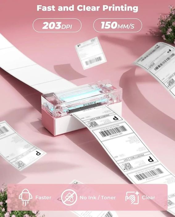 MUNBYN Bluetooth и ЮСБ термопринтер этикеток