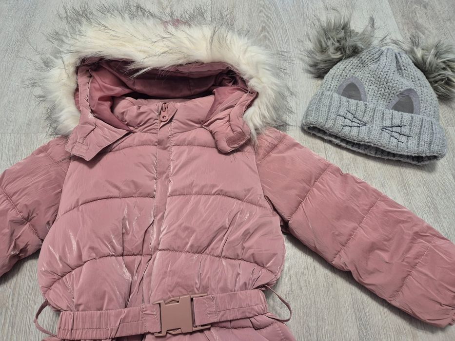 Kombinezon zimowy bardzo ciepły Reserved r.104 + czapka