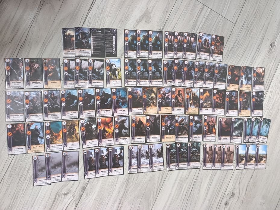 SKELLIGE karty do gry w gwinta WIEDŹMIN gwint
