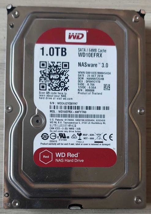 Dyski twarde do NAS WD RED 1 TB ilość - 3 sztuki