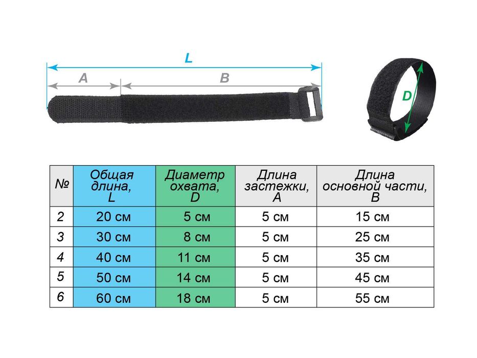 Хомут / стяжка / ремінець/ стропа липучці Velcro для дрона