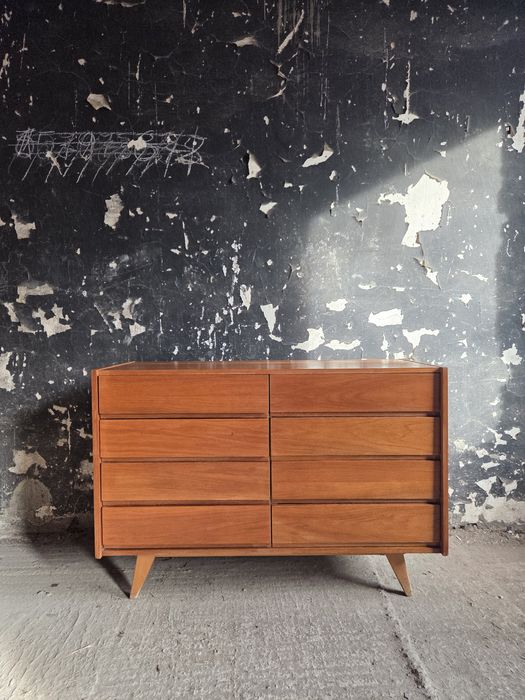 Komoda U-458 z szufladami  Jiroutek  Czechoslowacja vintage  prl