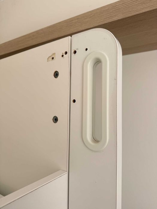 SMÅSTAD Cama alta, branco branco/com secretária c/4 gavetas, 90x200 cm