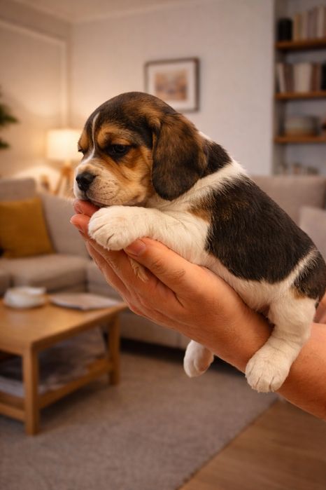 Piękny piesek Beagle tricolor z rodowodem