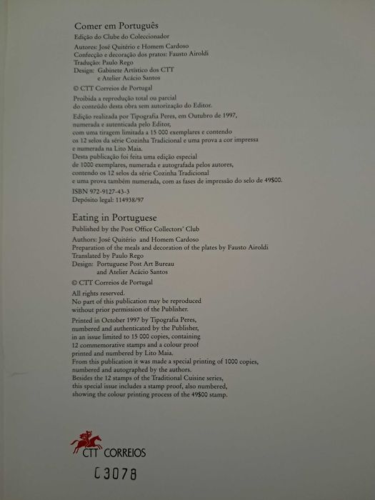 10 Livros dos CTT com selos