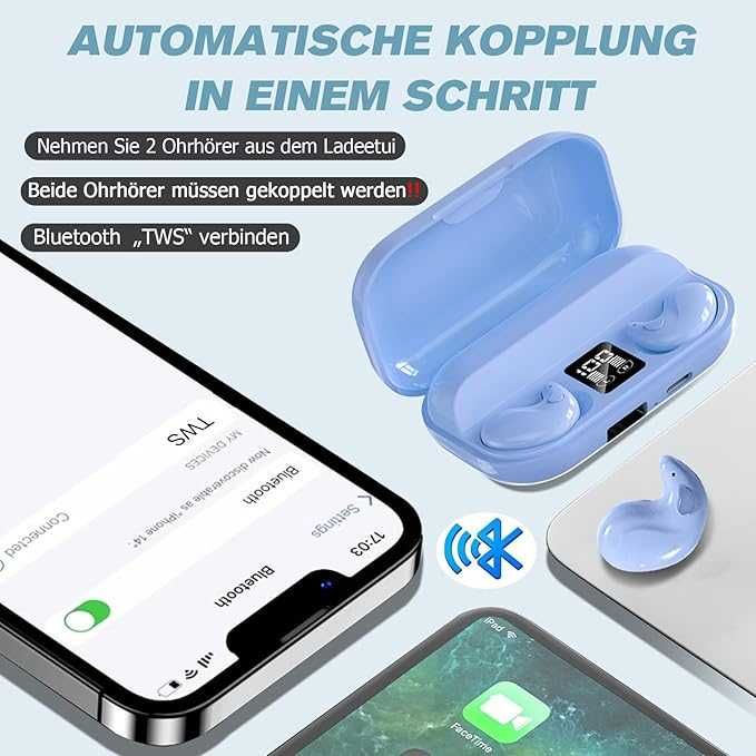 Słuchawki Douszne Mini Invisible Bezprzewodowe Bluetooth